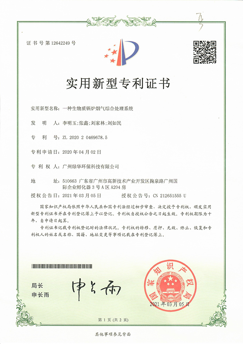 一种生物质锅炉烟气综合处理系统